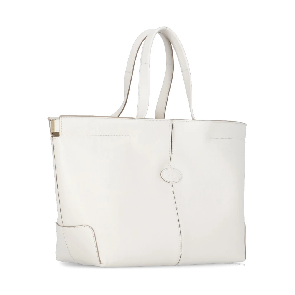 TOD'S Witte leren tas met bijpassende pochette White Dames