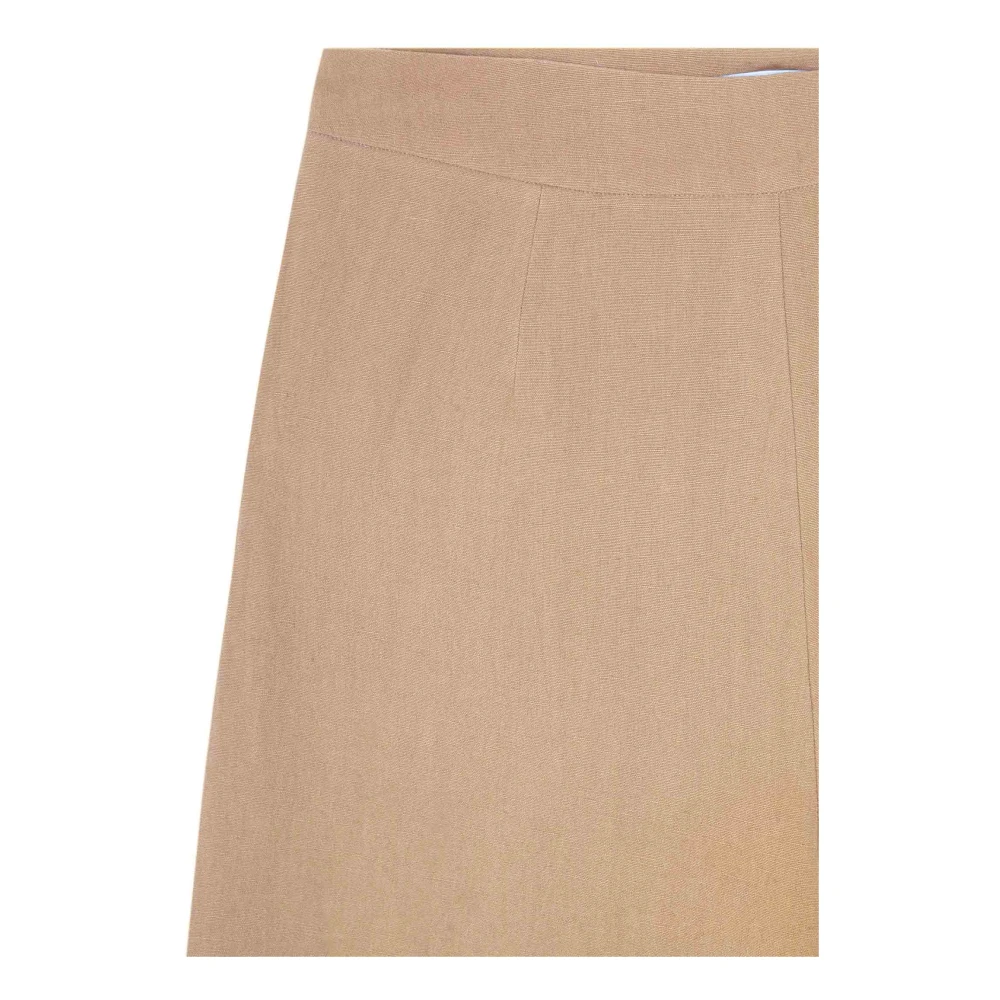 Cortana Linnen en wollen broek Beige Dames