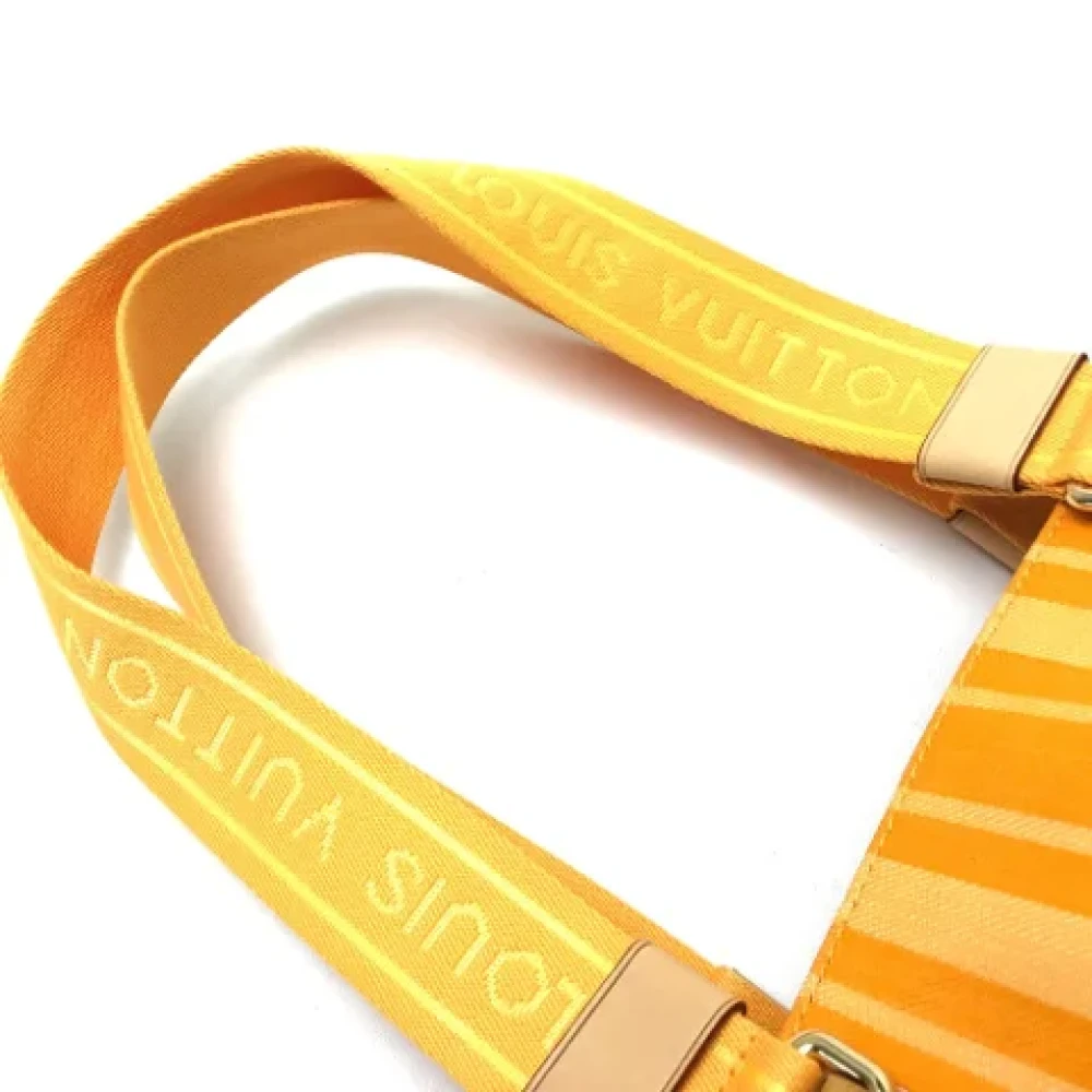 Louis Vuitton Vintage Pre-owned Cotton louis-vuitton-bags Yellow Dames