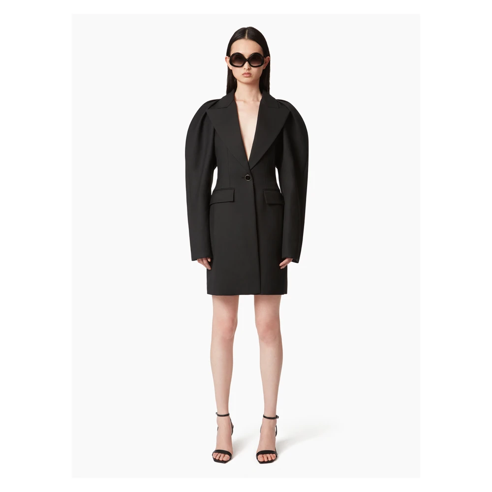Nina Ricci Halter Coat With Cocoon Black Dames