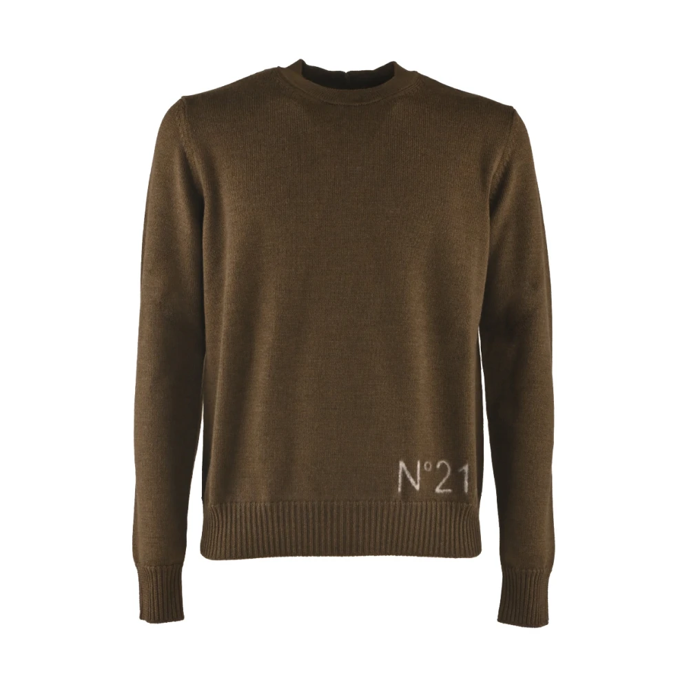 N21 Groene wollen trui voor mannen Green Heren