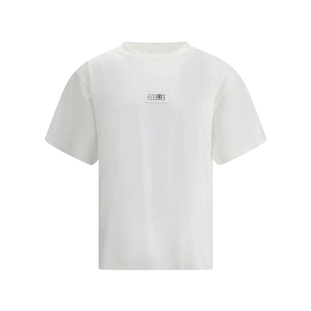 MM6 Maison Margiela Monogram Rib T-shirt White Heren