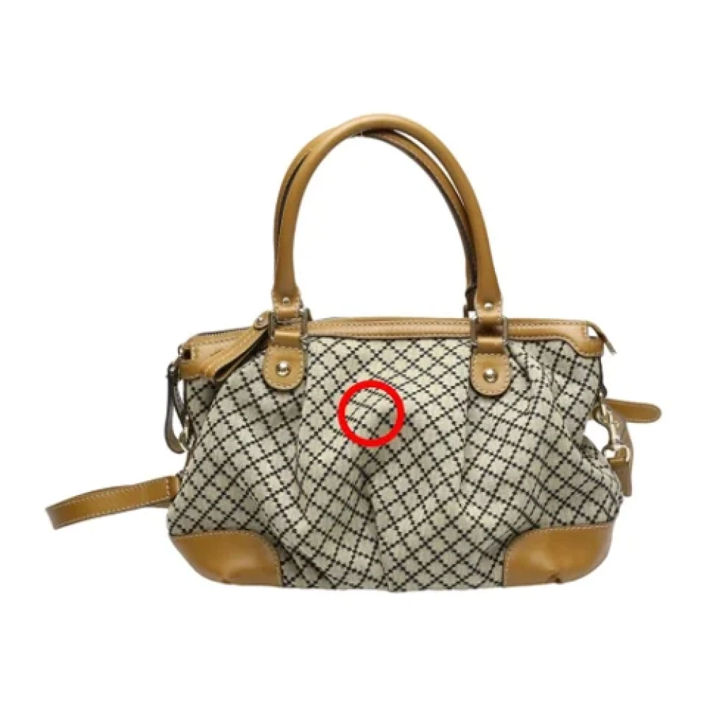 Gucci Vintage Pre-owned Canvas gucci-bags Beige Dames
