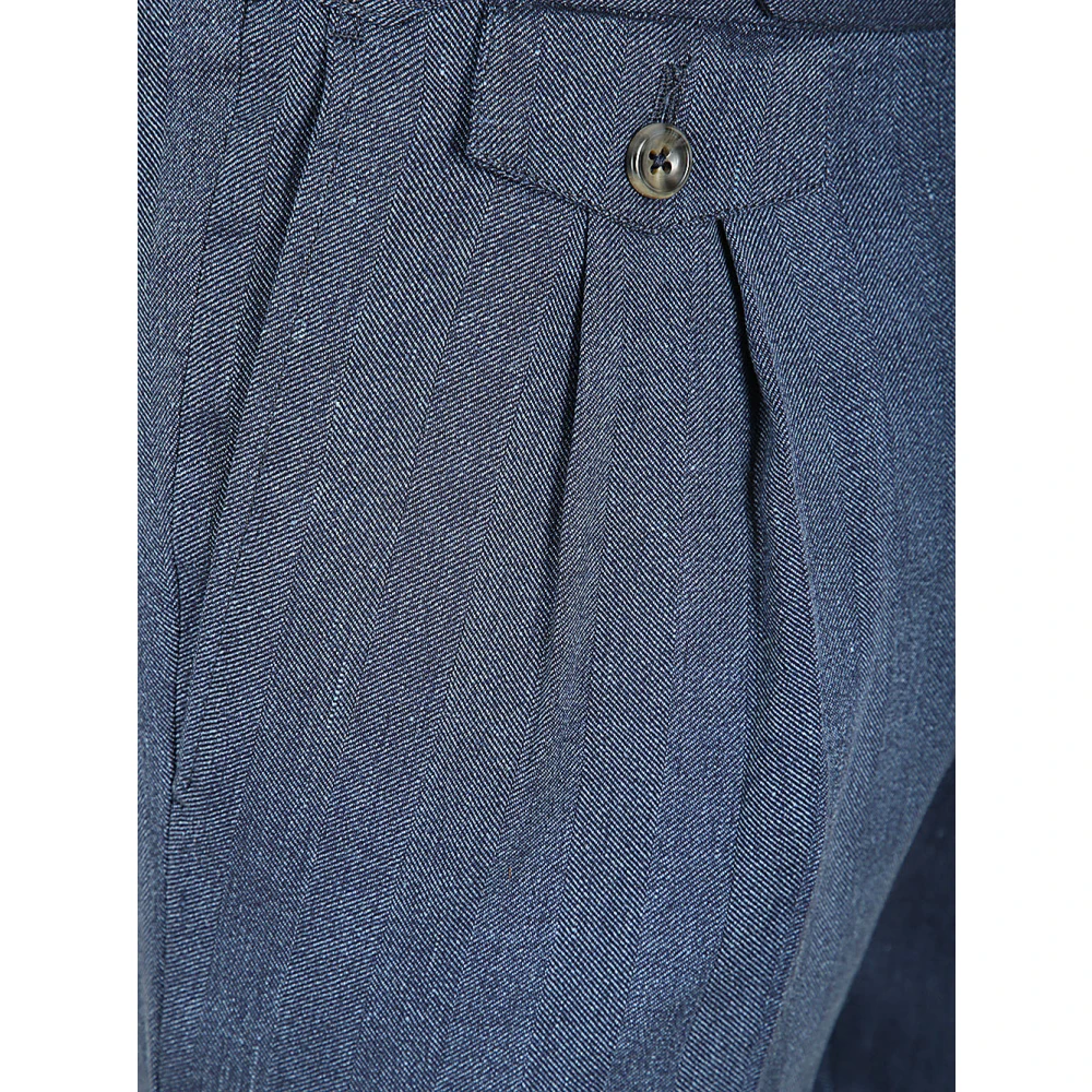 Barba Napoli Blauwe Parma Broek Blue Heren