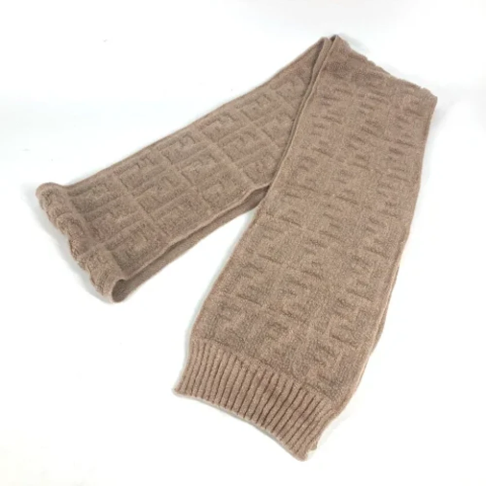 Fendi Vintage Pre-owned Nylon scarves Beige Dames