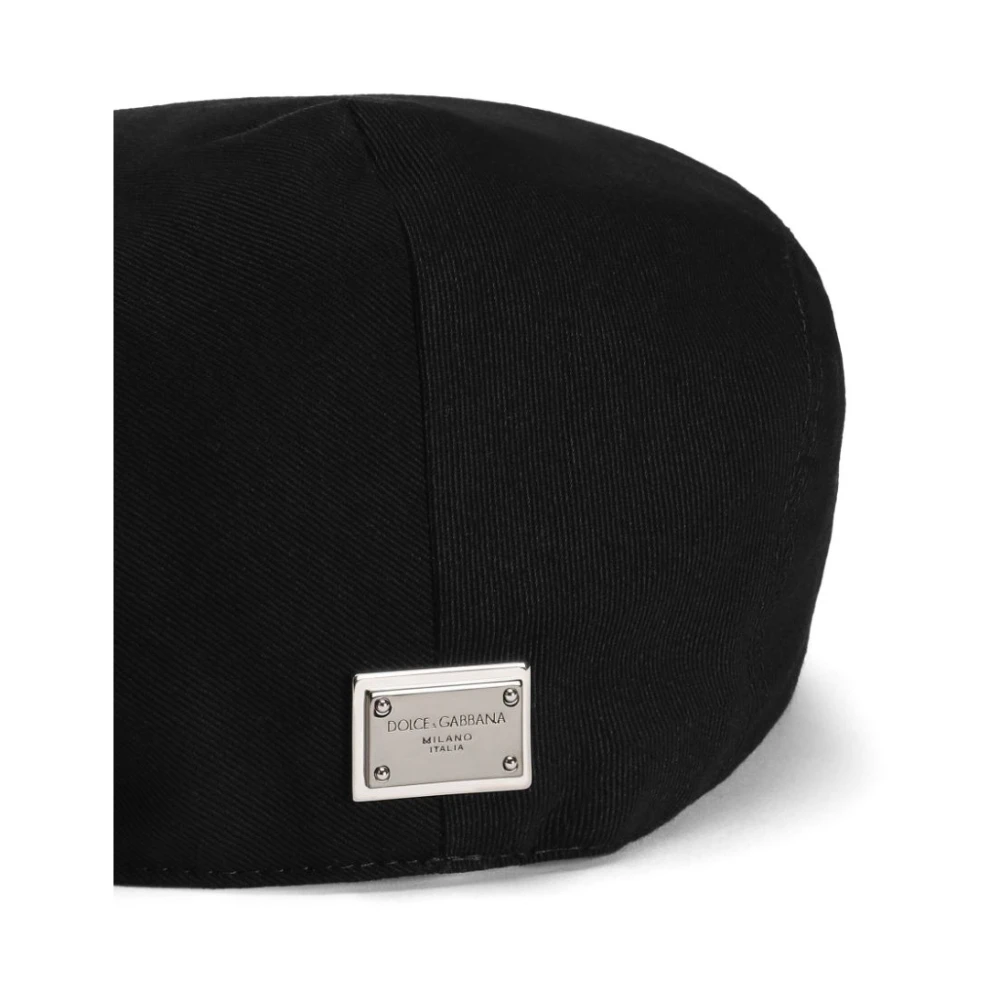 Dolce & Gabbana Zwarte Stijlvolle Herenhoed Black Heren