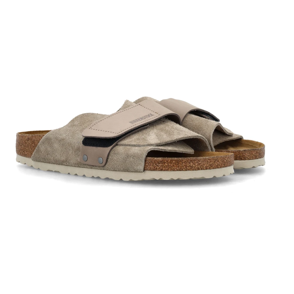 Birkenstock Suede Kyoto Sandalen Beige Dames