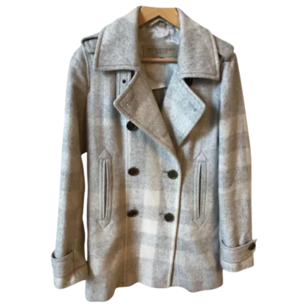 Burberry Vintage Pre-owned Cotton outerwear Gray Dames