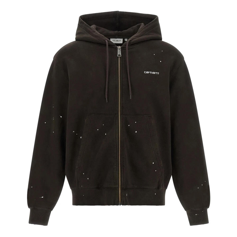 Carhartt Wip Men's Brown Zip-Throughs, M, Hooded Painter Jacket