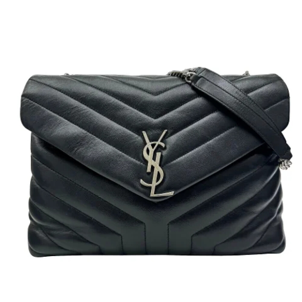 Pre owned Leather shoulder bags Yves Saint Laurent Vintage