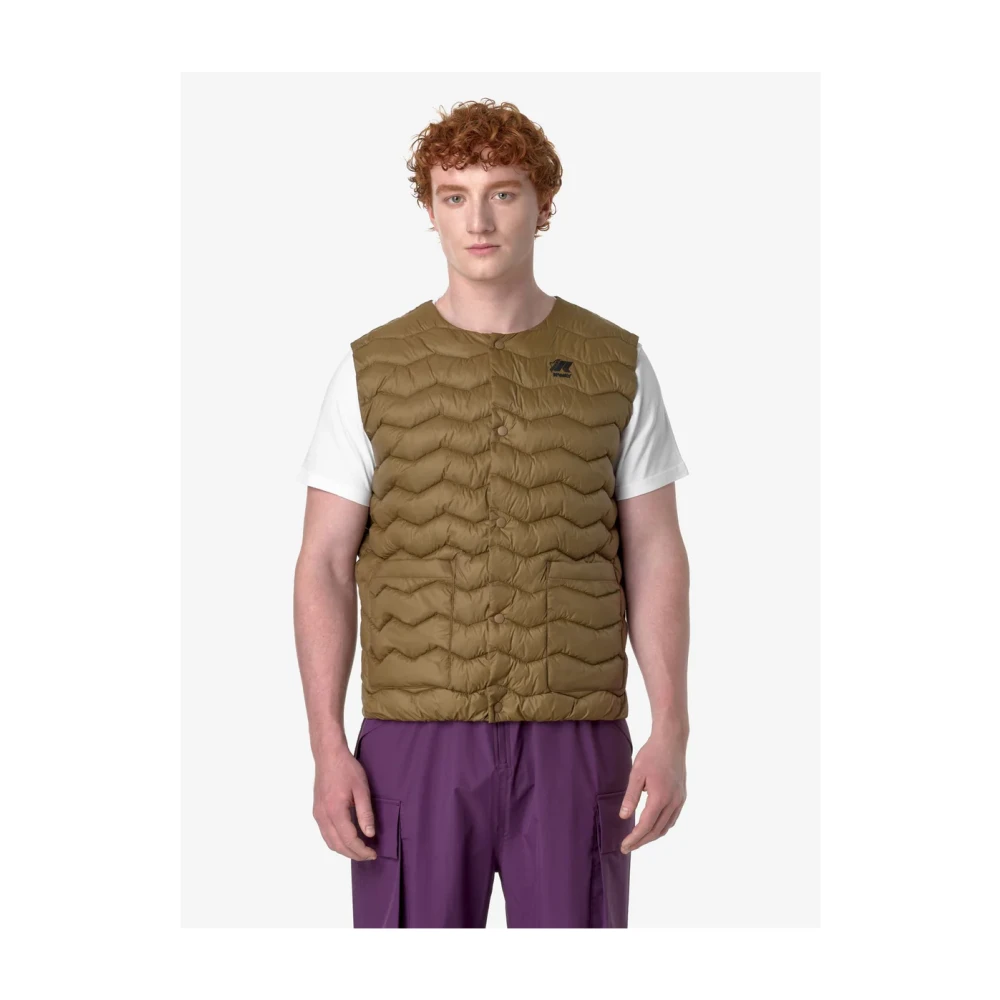K-way Gewatteerd Warm Gilet Bruin Corda-M Brown Heren