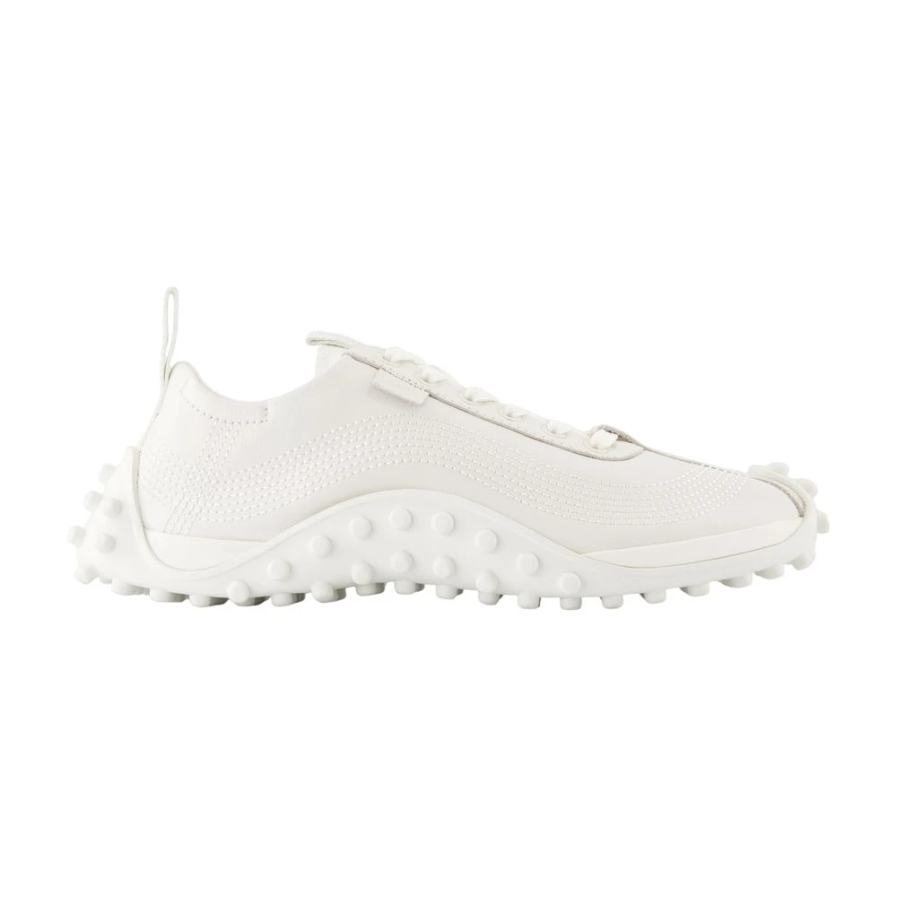 Ami Paris Witte Leren Sneakers met Messing Details Dames Schoenen