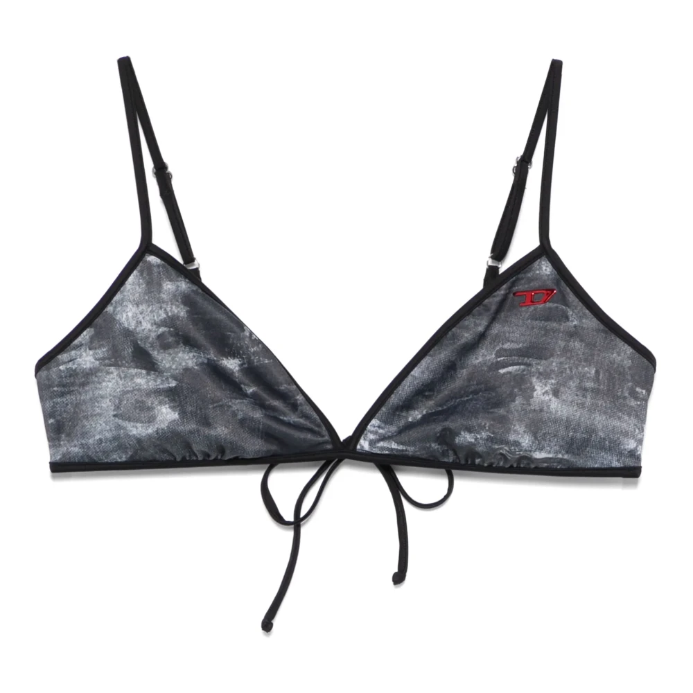 Diesel Wolkig Print Bikini Top Zwart Black Dames