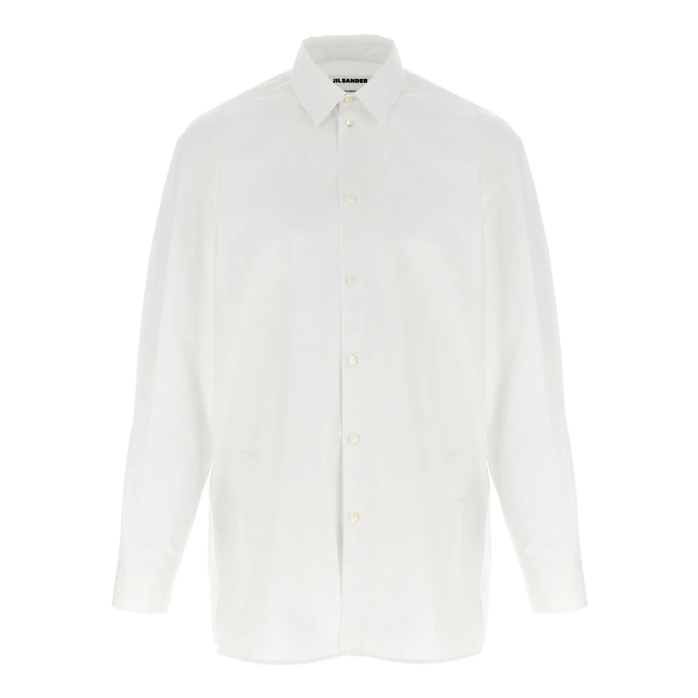 Jil Sander Men's White Thursday Cotton-Poplin Shirt - Formal Shirts - M - Shirts