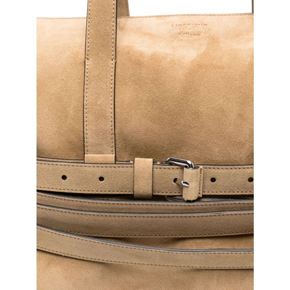 Moschino Beige Top Handvat Schoudertas Beige Heren