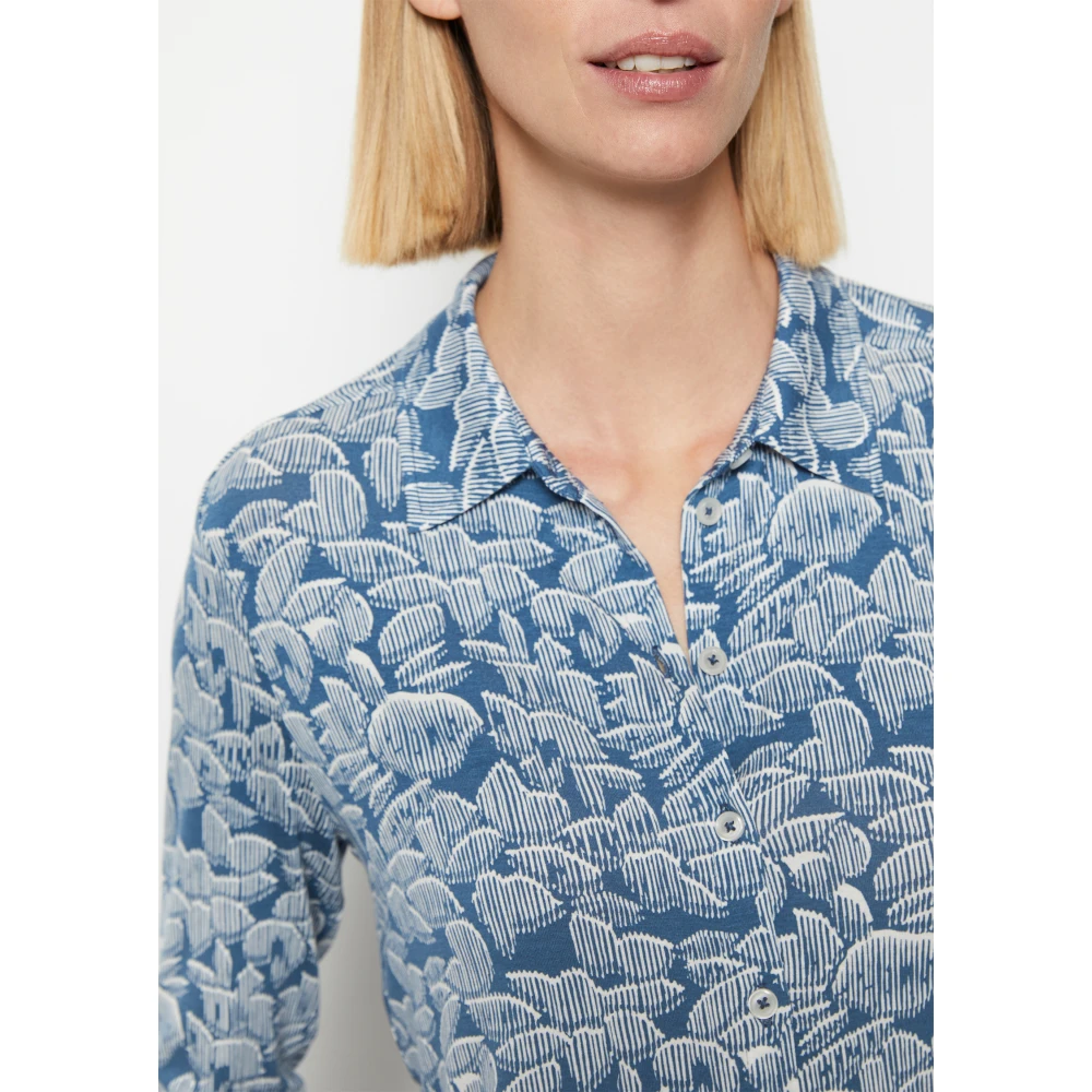 Marc O'Polo Jersey print blouse normaal Blue Dames