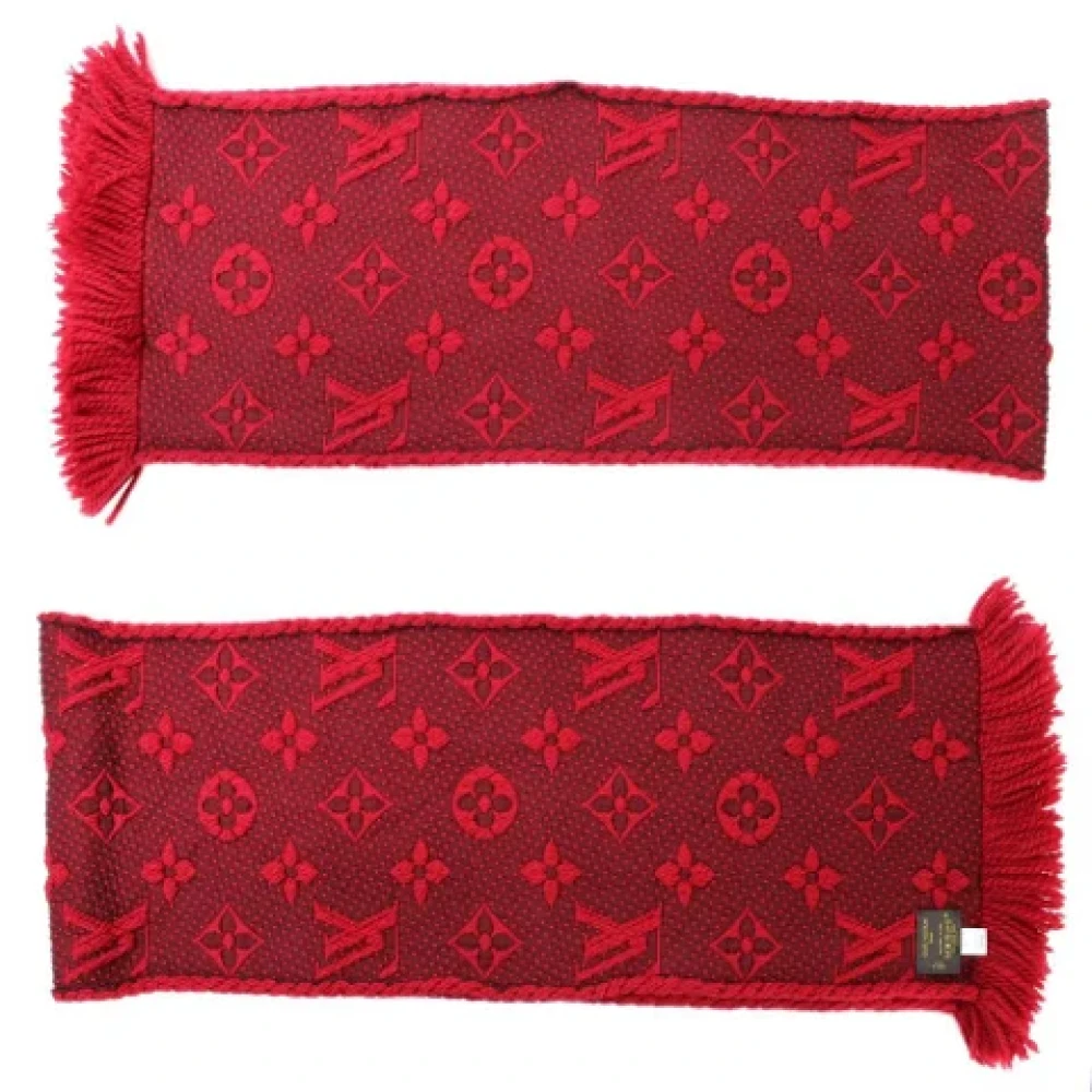 Louis Vuitton Vintage Pre-owned Fabric scarves Red Dames