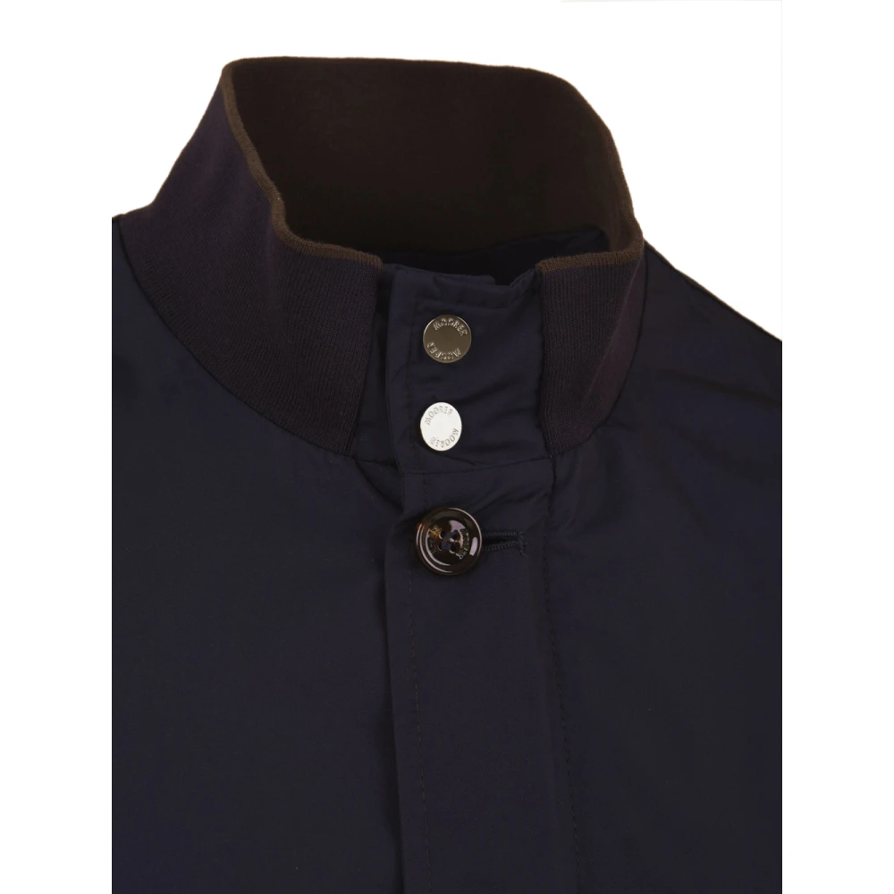 Moorer Blauwe Mezzano-KM Jas Blue Heren