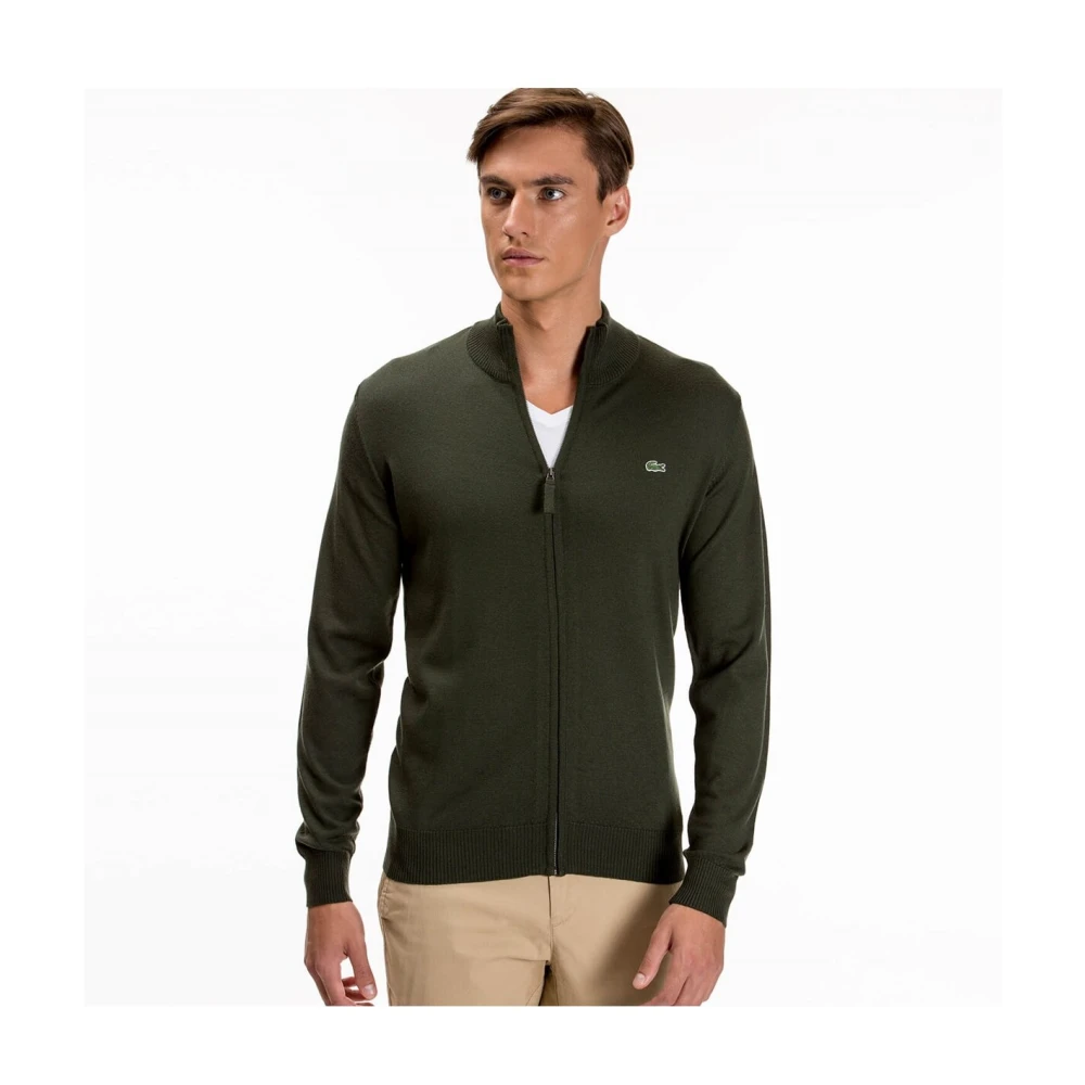 Lacoste Men's Green Cardigans, Xs, Knitwear Cardigan