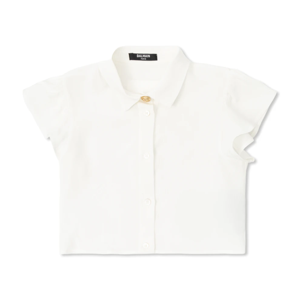Balmain Unisex Kids White Short-Sleeve Shirt - Kids Shirts - 8 Y - Kids