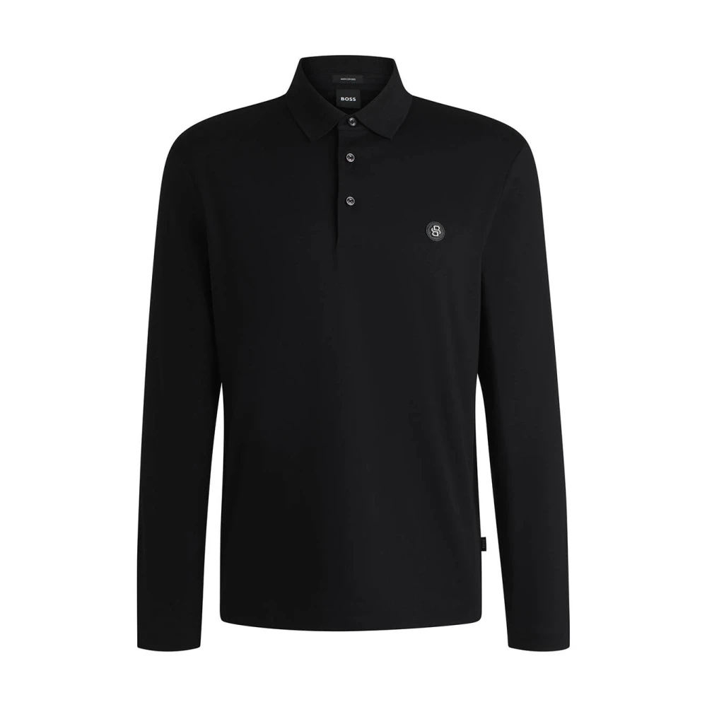 Boss Black Lange Mouw Polo C-Paley Black Heren