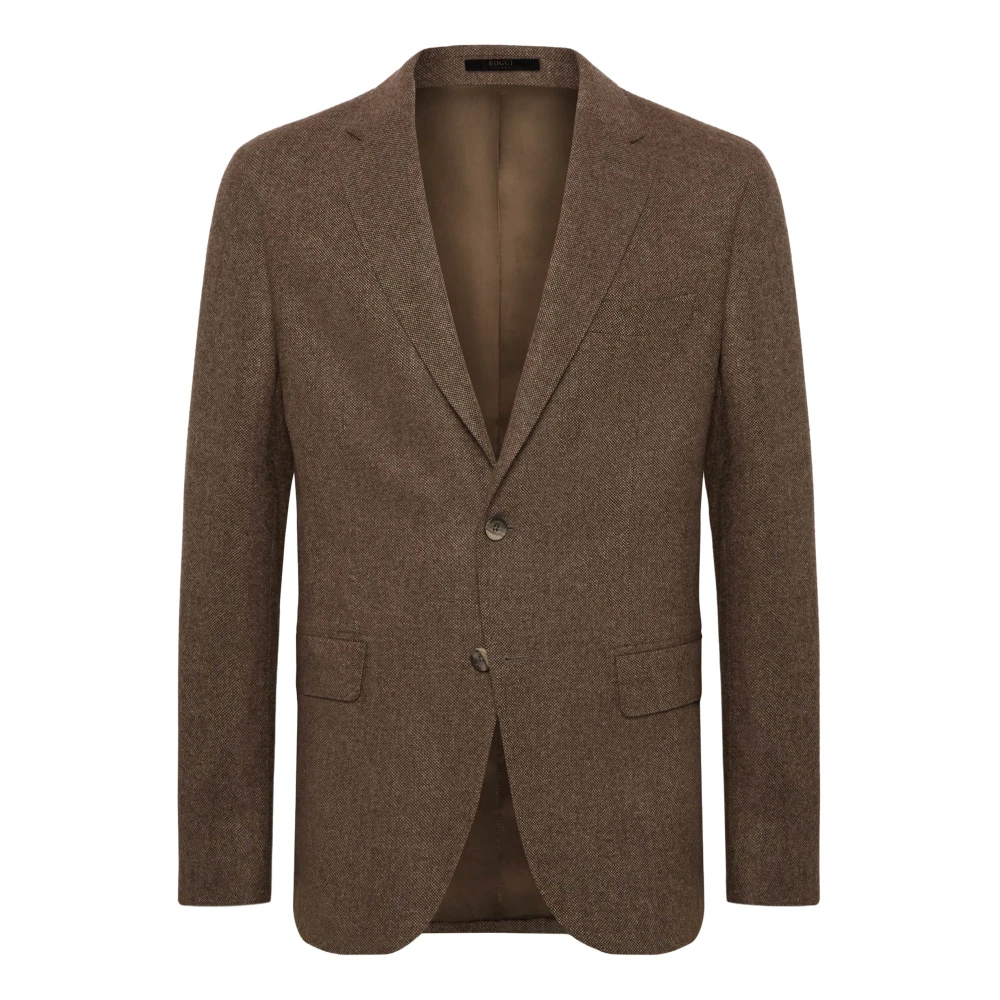 Boggi Milano Jas van stretchwolflanel Brown Heren
