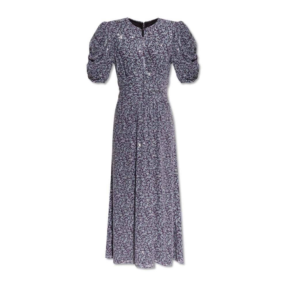Rotate Birger Christensen Jurk met pofmouwen Purple Dames