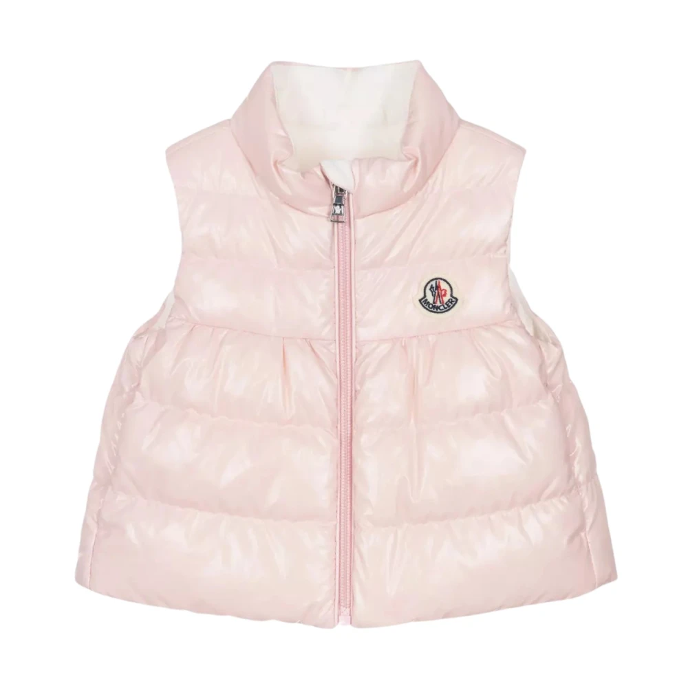 Moncler Rosa Quiltad Väst Pink, Unisex