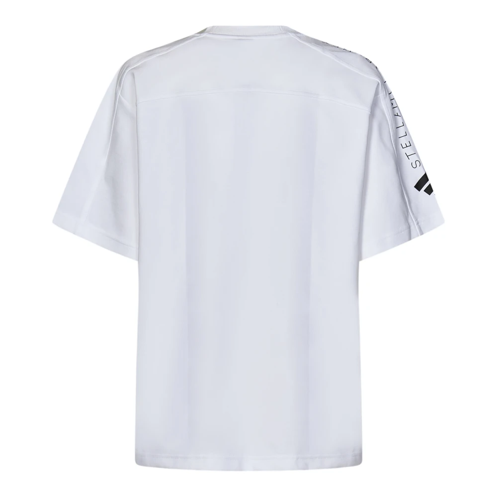 adidas by stella mccartney Witte Ribgebreide T-shirts en Polos White Dames
