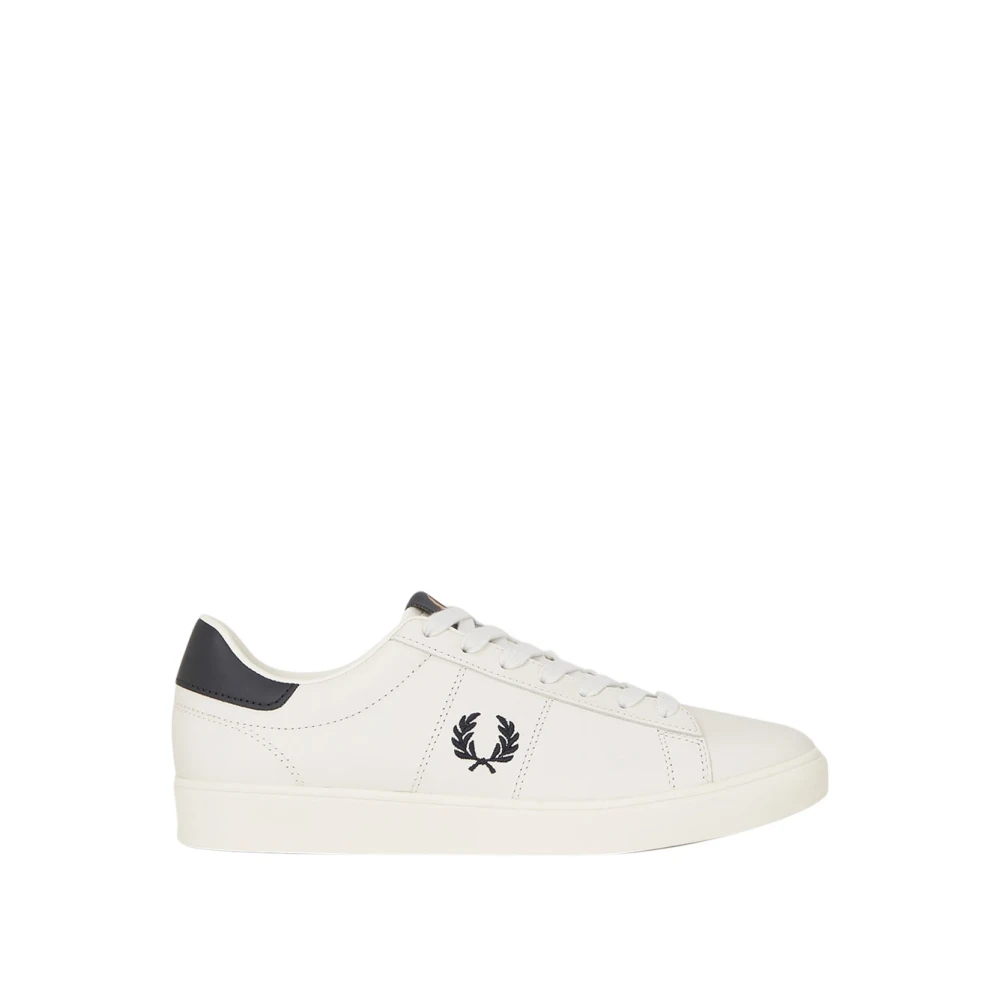 Fred Perry Men's White Sneakers, 10 Uk, Pink Leather Tennis Trainers