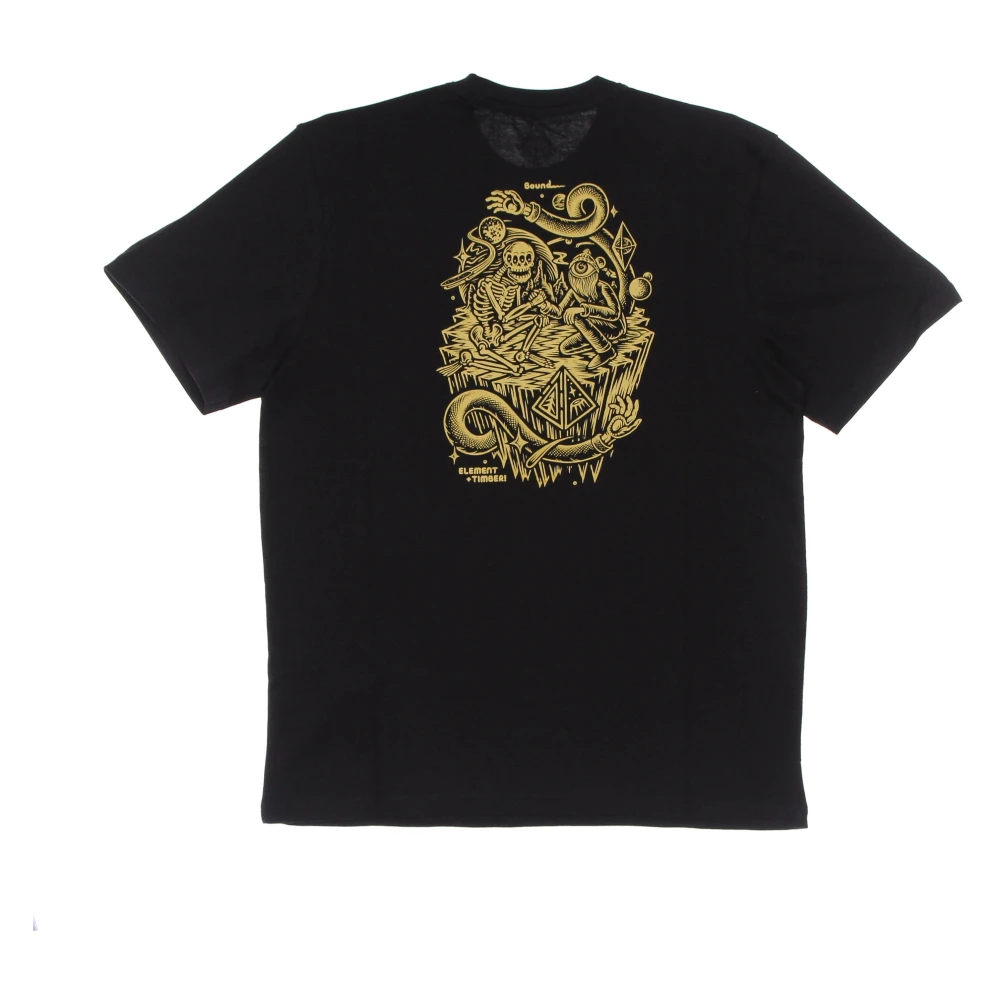 Element Zwarte Heren Tee met Timber Print Black Heren