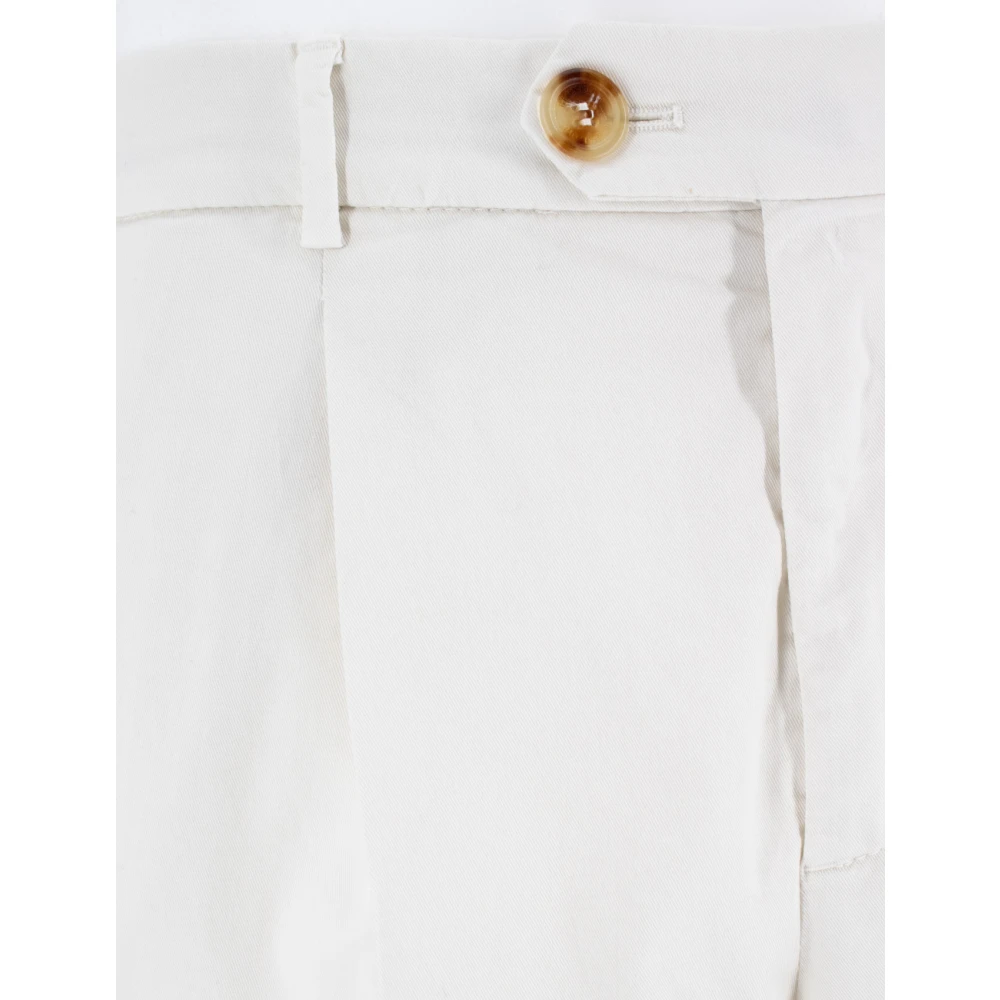 BRUNELLO CUCINELLI Getailleerde Darted Taillebroek White Heren