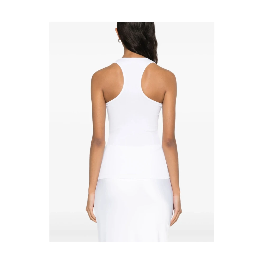 Stella Mccartney Witte Mouwloze Racerback Top White Dames