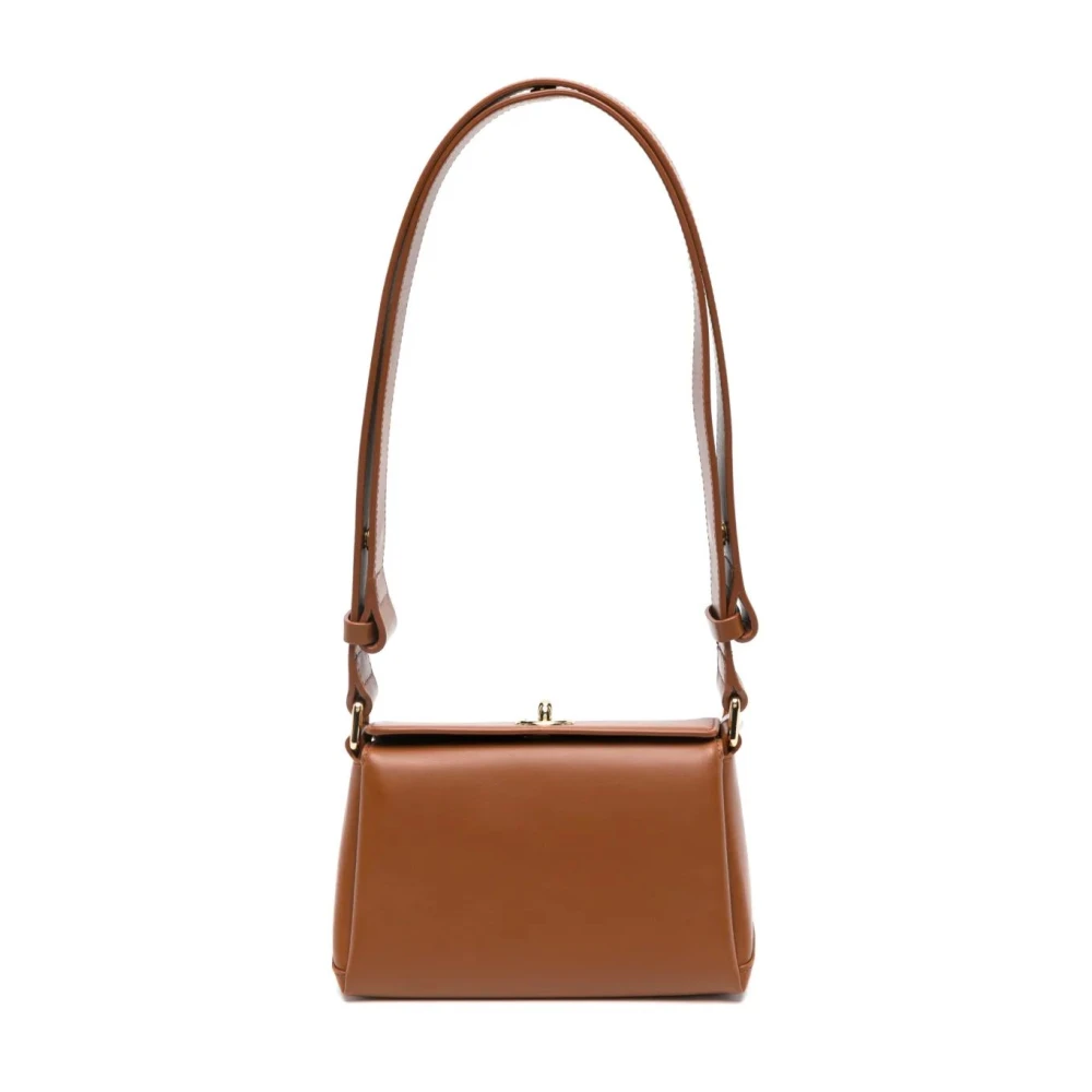 Plan C Minimalistische Schoudertas Brown Dames