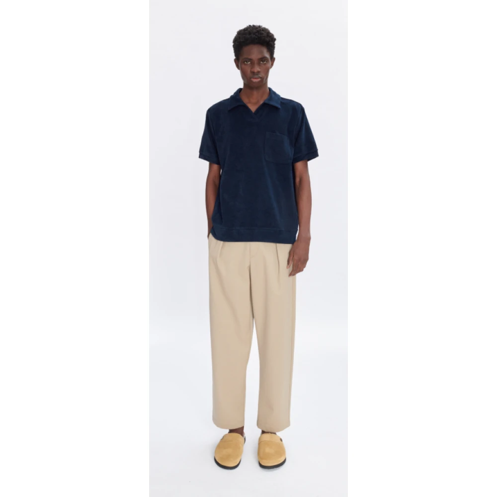 A.p.c. Organisch Katoen Navy Polo Shirt Blue Heren