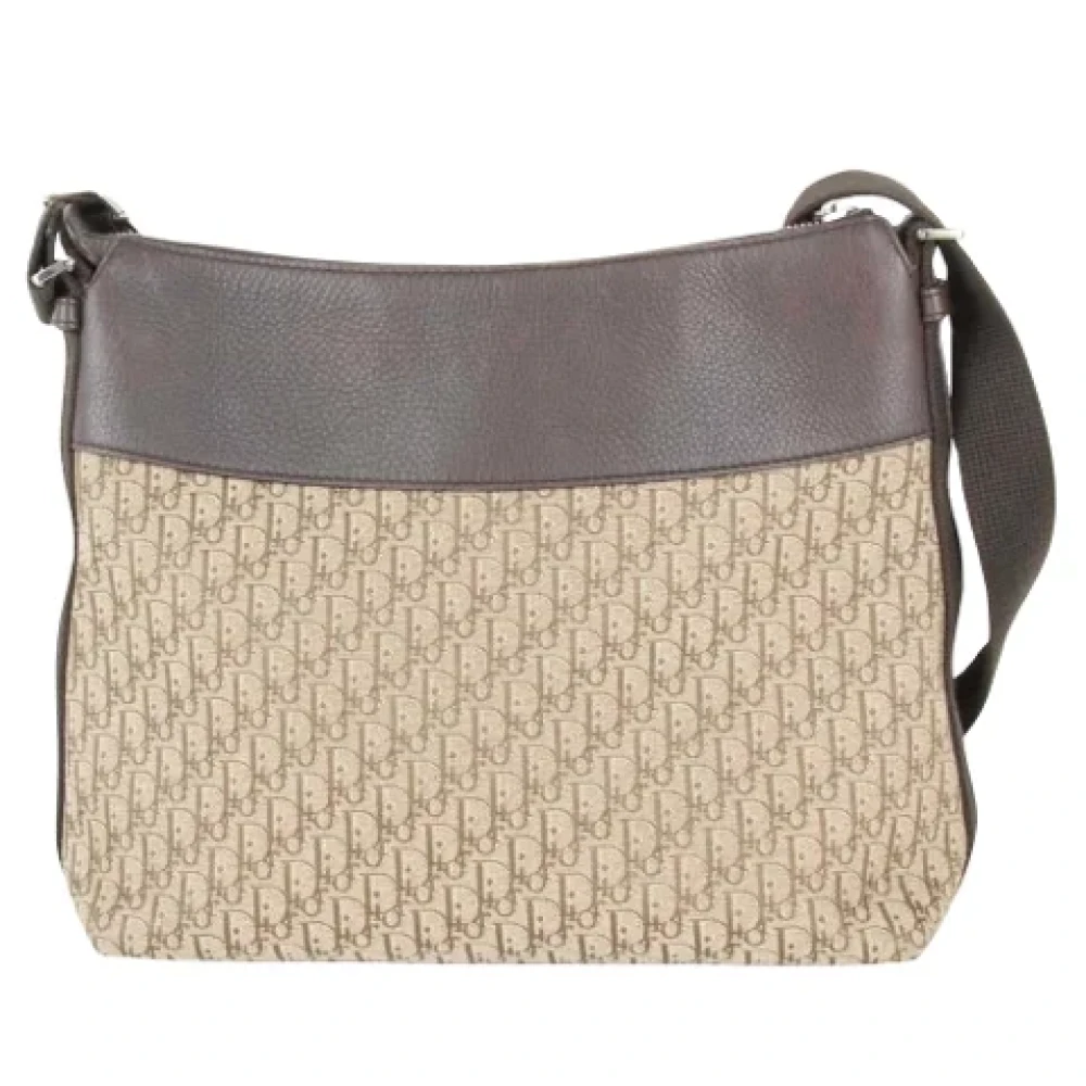 Dior Vintage Pre-owned Canvas shoulder-bags Brown Dames