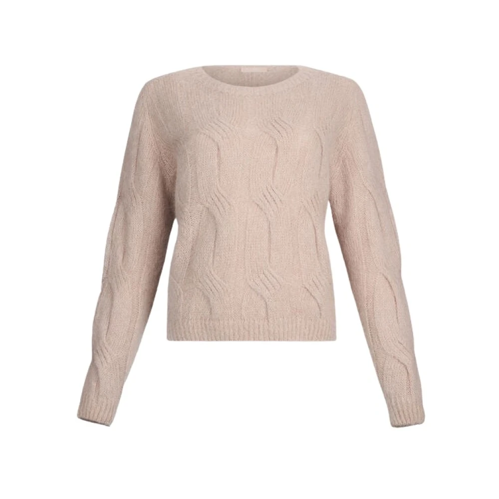 Liu Jo Women's Pink Round-Neck Knitwear, L, Round-Neck Knitwear