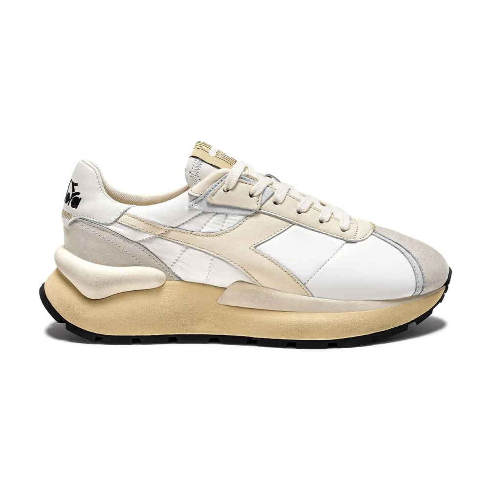 Diadora Elite Mesh Leren Sneakers Dames Schoenen Wit