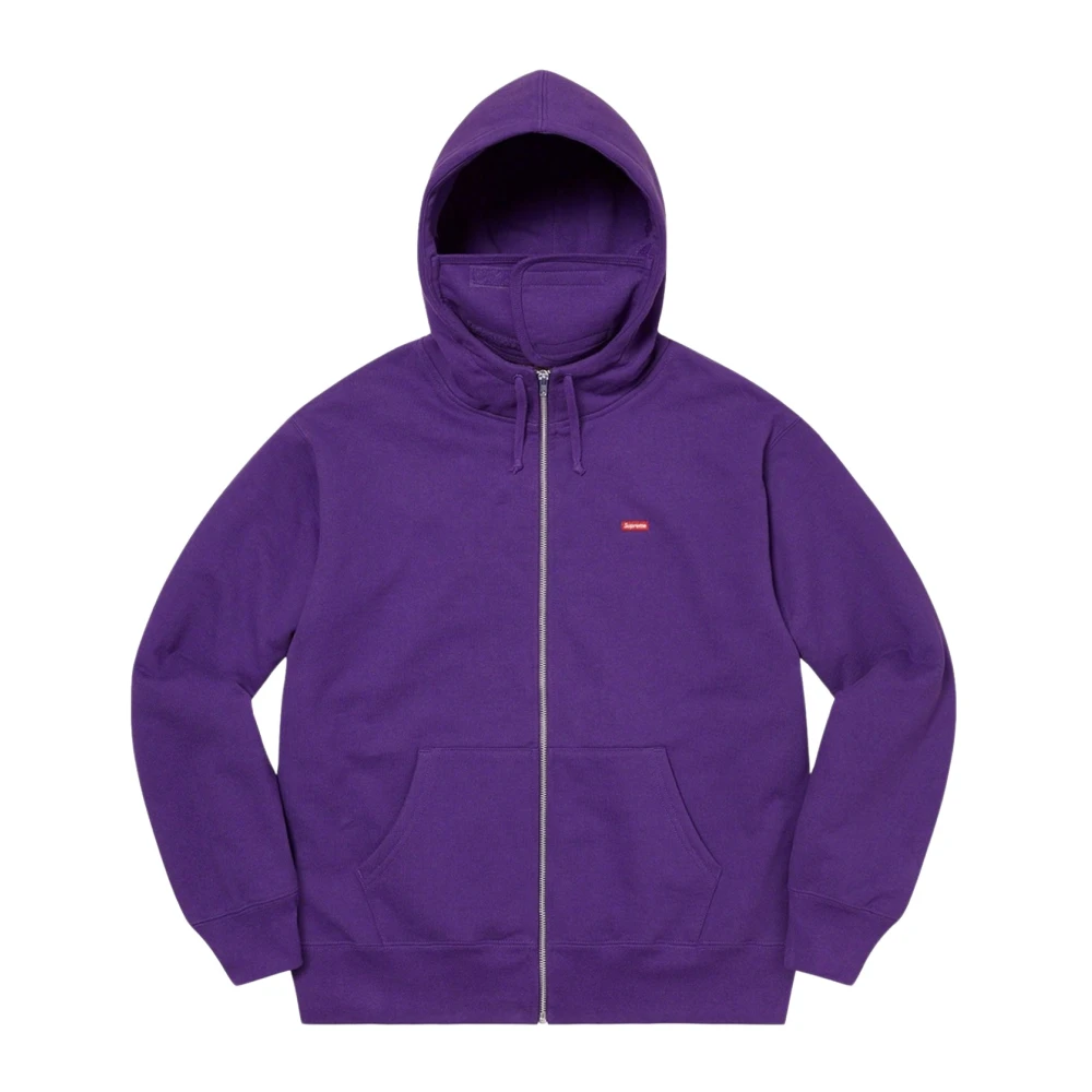 Supreme Paarse Facemask Zip Up Hoodie Limited Edition Purple Heren