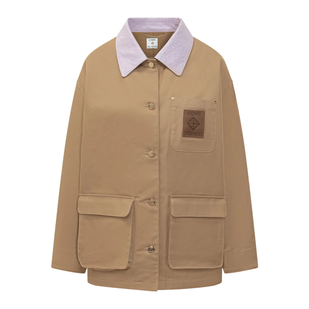 Casablanca Women's Beige Pocket Jacket - Light Jackets - S - Jackets
