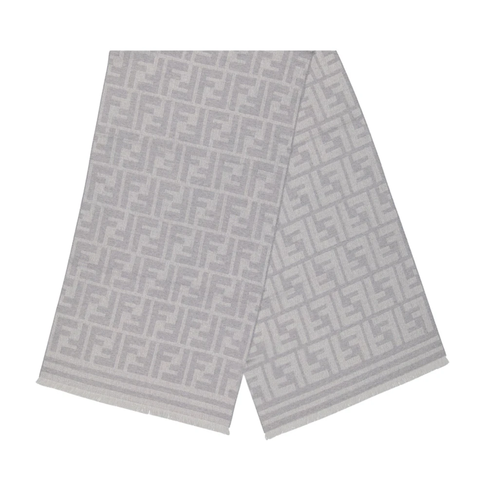 Fendi FF Sjaal Herfst-Winter Collectie 2024 Gray Heren