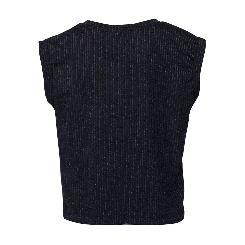 Sisters Point Lange Mouw Top in Stijl Low-381 Black Dames