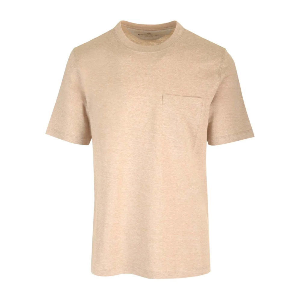 BRUNELLO CUCINELLI Stijlvolle T-shirts Collectie Beige Heren