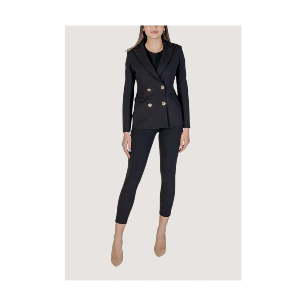 RINASCIMENTO Zwarte Polyester Damesjasje Lente Zomer Black Dames