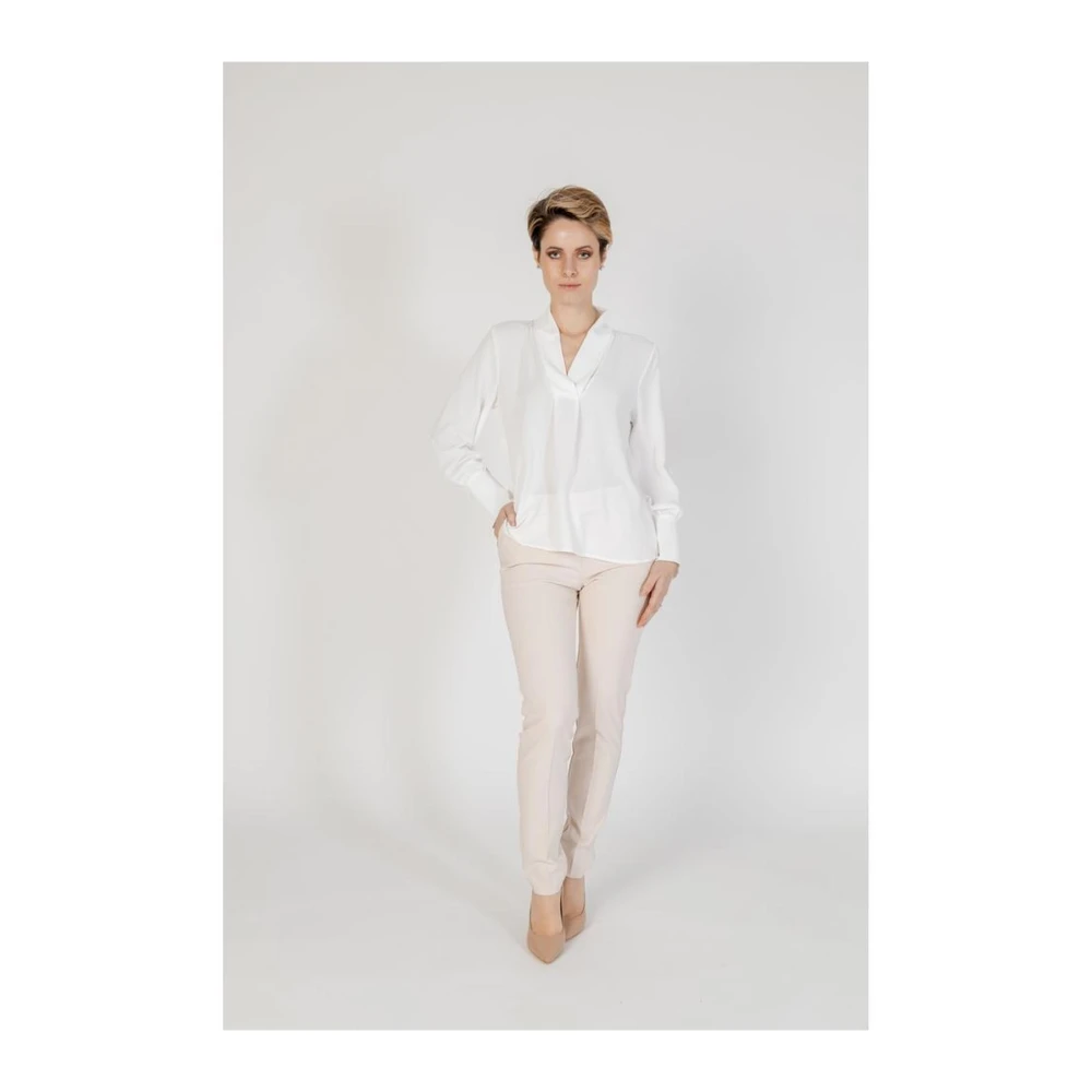 RINASCIMENTO Bootcut Polyester Broek met Elastaan Beige Dames