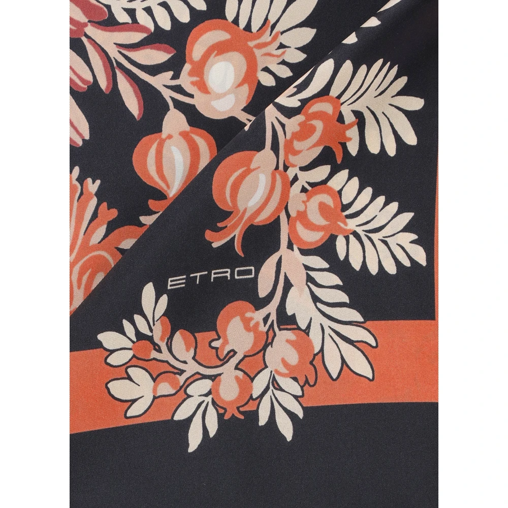 ETRO Zijden sjaal met contrasterende kleurenprint Multicolor Dames