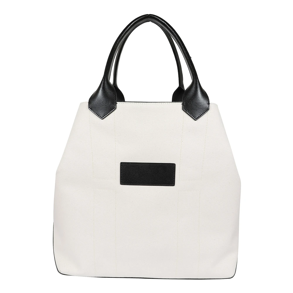 Hogan Waterdichte Katoenen Maxi Tas met Leren Details White Dames