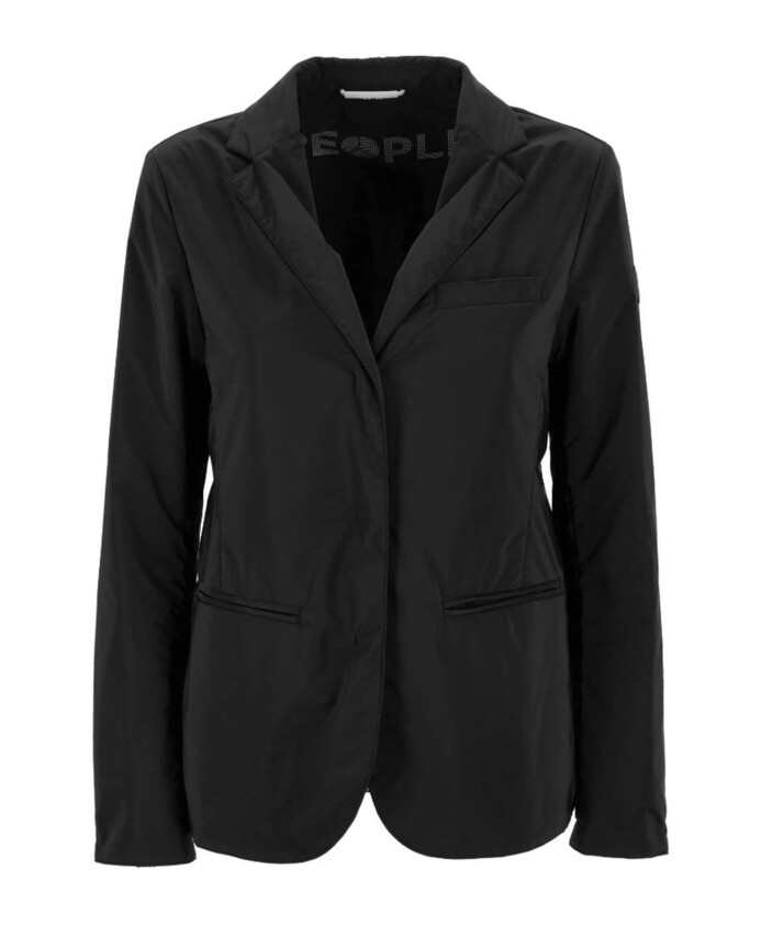veste-noire-hydrofuge-a-boutons-pression
