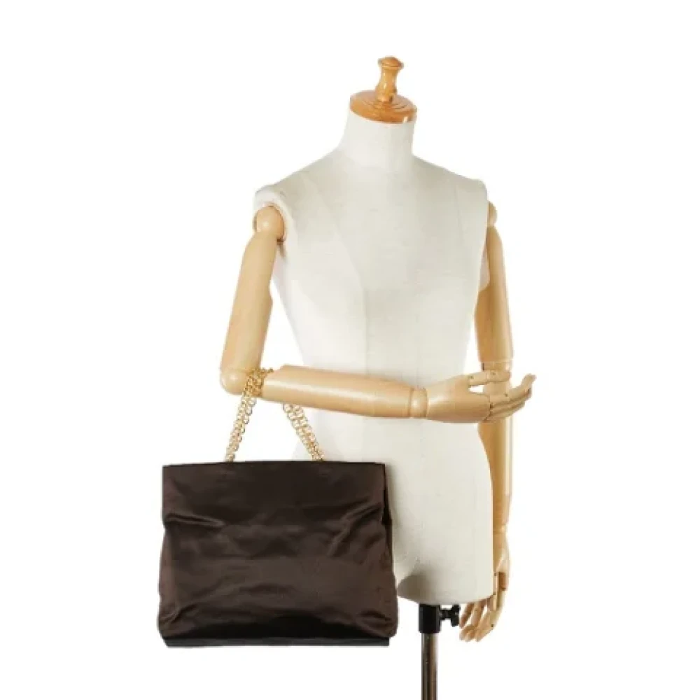 Prada Vintage Pre-owned Satin totes Brown Dames