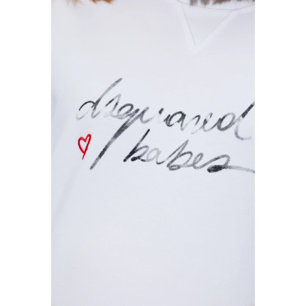 Dsquared2 Gedrukte sweatshirt White Dames